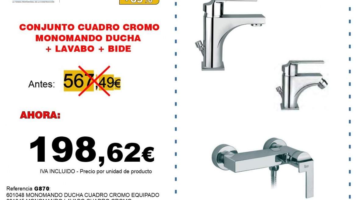 CONJUNTO MONOMANDO CUADRO CROMO