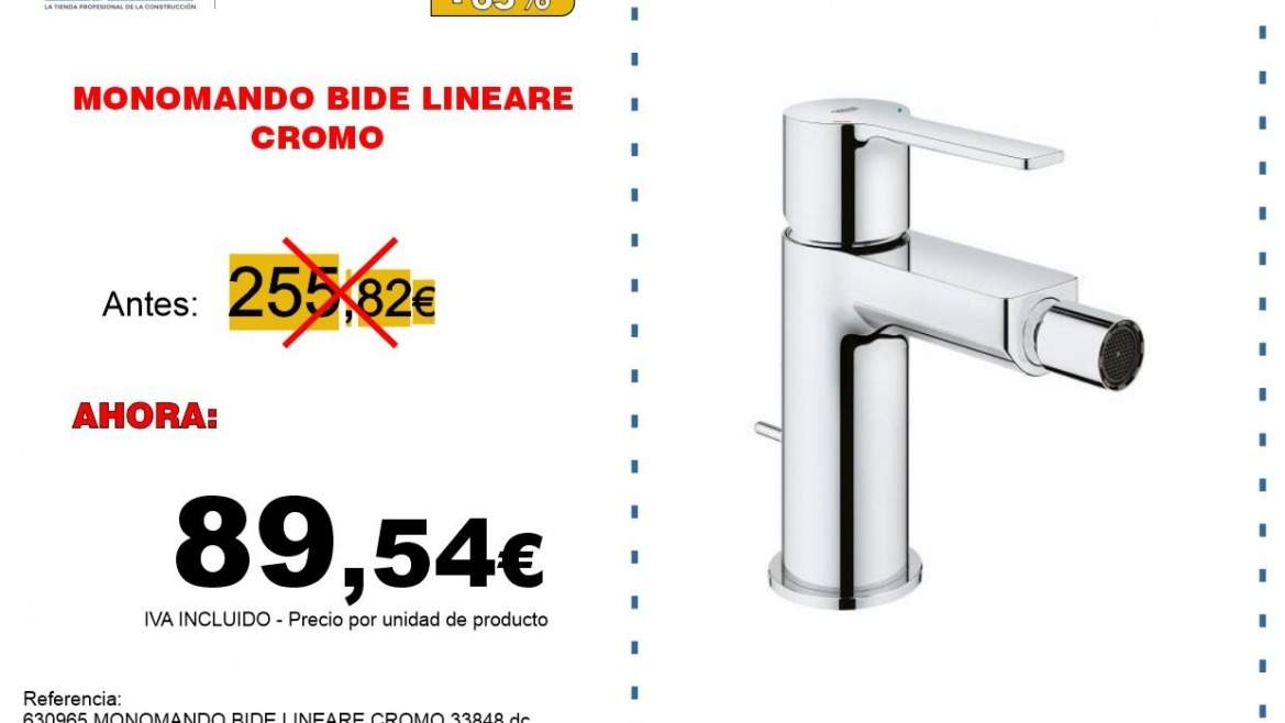 MONOMANDO BIDE LINEARE CROMO