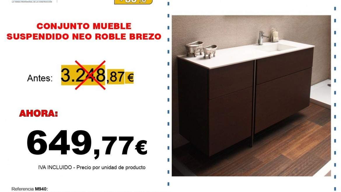 CONJUNTO SUSPENDIDO MUEBLE 1,41X72X47   NEO BPT-7 DX
