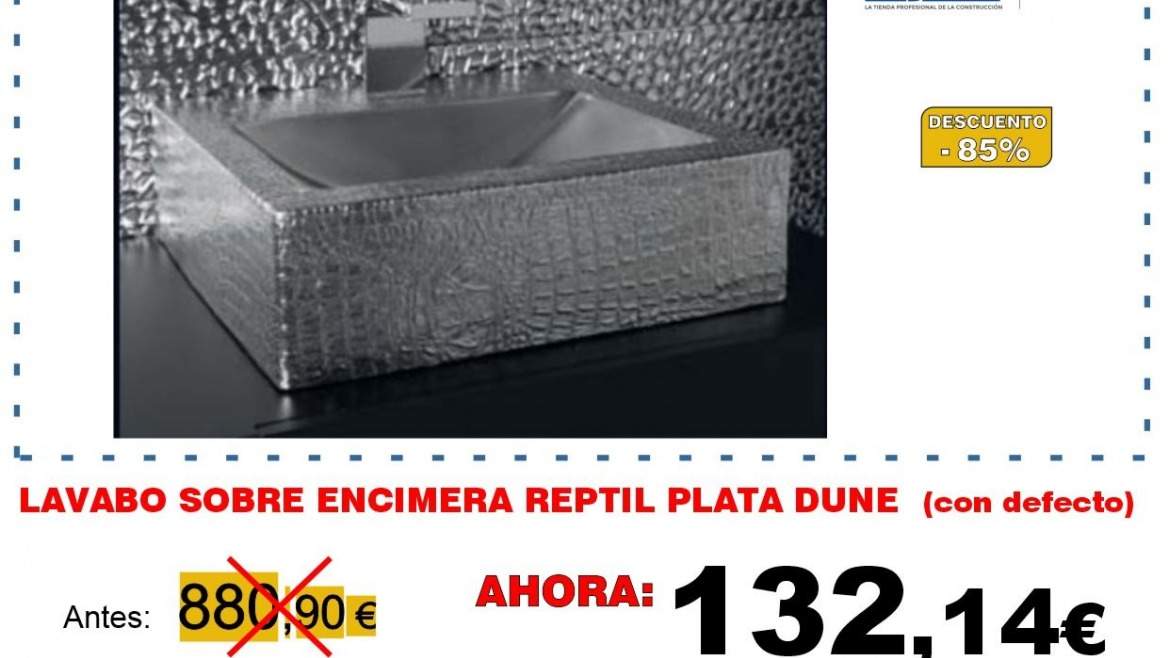 LAVABO SOBRE ENCIMERA REPTIL PLATA DUNE