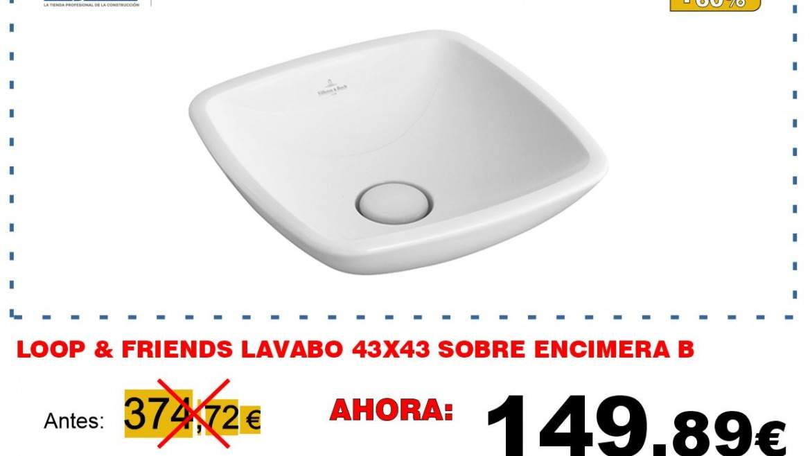 LOOP & FRIENDS LAVABO 43X43 SOBRE ENCIMERA B